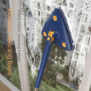 PremiumAV 360° Rotatable Mop Triangle Mop with Long Handle (1 Pc / 113 Cm)  - PremiumAV
