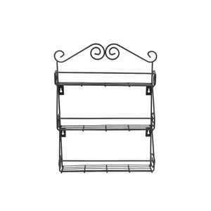 PremiumAV PremiumAV Big Wall Mounted Iron Wall Shelf with 3 Storage Racks for Kitchen, Pantry, Cabinet, Counter top or Free Standing, Rack Holder for Kitchen –  
