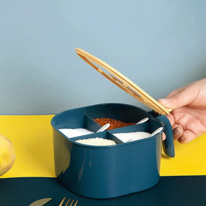 Fancy 4-Section Masala Box for Kitchen Storage (Spice Container)  - PremiumAV
