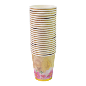 PremiumAV Disposable Paper Cups, Disposable Tea, Coffee Cups (24 Pcs Set / Mix Color & Design)  - PremiumAV