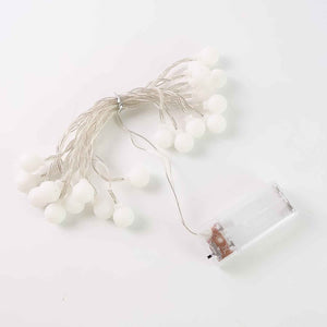 Battery Operated Warm White Globe Ball String Light