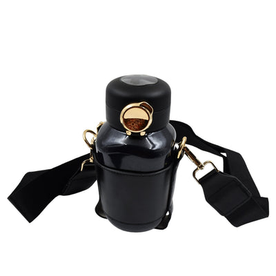 PremiumAV Thermos Steel Bottle, Push Button | Fashion Cup Temperature Display Bottle (420 ML)
