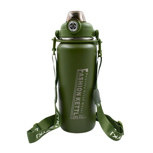 PremiumAV Stainless Steel Water Bottle with Straw, Strap & Handle  Vacuum Insulated Thermos Flask Double-Walled Coffee Thermos Flask Leak-proof Water - PremiumAV
