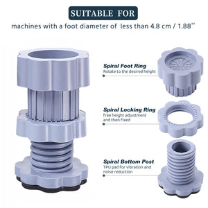 Washing machine support, anti vibration washing machine support adjustable washer anti vibrasion pads, washer & dryer pedestals, Washing Machine Accessory Anti- Skid Pad PVC Lifting Pad Non-Slip ( 1 Pc )  - PremiumAV