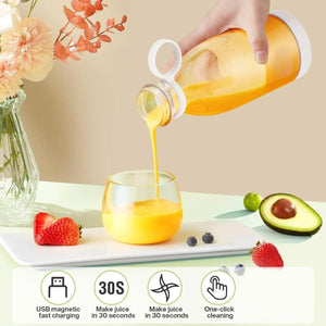 Blender Portable Juicer with 6 Blades 380 Ml Multicolor  - PremiumAV