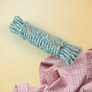 Clothesline Rope with 6 Clips – 6 Meter Approx Heavy Duty Laundry Drying Rope with Clip