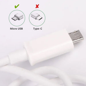 Sturdy micro USB cable for fast charging.