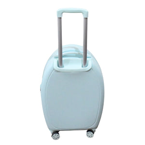 PremiumAV 17849 Suitcase For Kids, Girls Green Small Cabin Hard Cover Holiday Carry On Trolley with Extendable Handle, Children's Luggage, Trolley Rol - PremiumAV