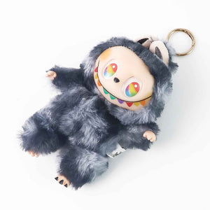 Black Plush Toy Cartoon Keychain with Hook Colorful Animal Black Have a Seat Vinyl Plush Blind Box  (1 Pc)