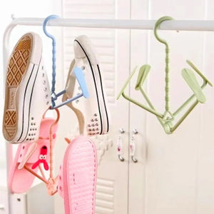 PremiumAV PremiumAV Hanging Shoe Rack Rotating Four Hooks Portable Drying Shoe Rack Wet and Dry Dual-use Drying Shoes Hanger Windproof –  