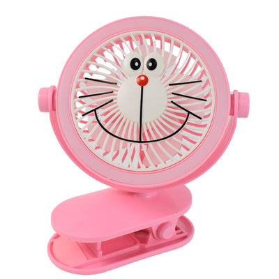 PremiumAV USB Portable Mini Desk Fan with Light  Personal Table Fan for Office, School & Home Use (1 PC)