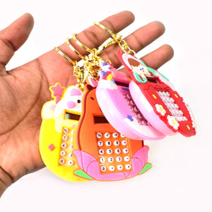 PremiumAV Mini Digital calculator Keychain (1 pc / Mix Design)  - PremiumAV