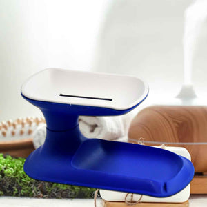 PremiumAV Plastic Double Layer Soap Dish Holder| Decorative Storage Holder Box for Bathroom, Kitchen, Easy Cleaning ,Soap Saver.
