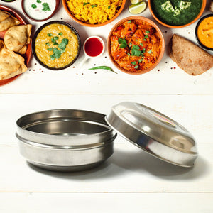 PremiumAV Multi-Purpose Stainless Steel Round Shape Tiffin Box - Small Gift For Baby Girl And Baby Boy For Office, School / Tuition / Picnic (big)  n  - PremiumAV