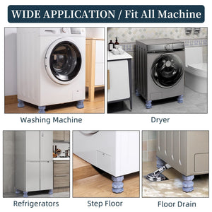 Washing machine support, anti vibration washing machine support adjustable washer anti vibrasion pads, washer & dryer pedestals, Washing Machine Accessory Anti- Skid Pad PVC Lifting Pad Non-Slip ( 1 Pc )  - PremiumAV
