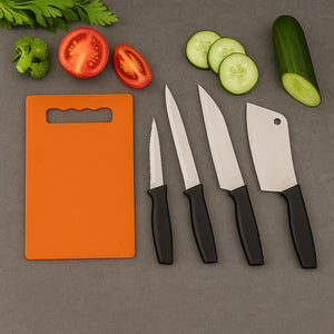 Chopping Board with Knife Set (Pack of 5)