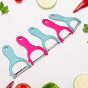 PremiumAV Stainless Steel Kitchen Scissors & Multipurpose Peeler (2 Pc Set / Mix Design Scissor & Peeler) - PremiumAV