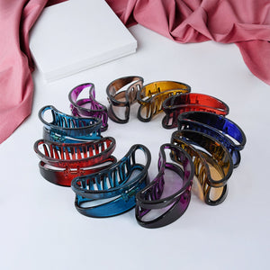 Plastic Hair Clamp Grip, Simple Matte Hair Barrette Clamp (1 Pc)
