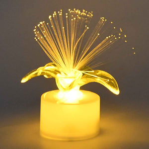 PremiumAV Fiber Optic Light, Mini Color Change LED Table Centerpieces, Light Up Candle - Pack of 12