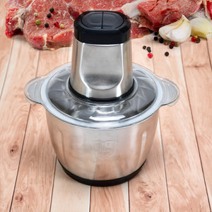 PremiumAV PremiumAV Stainless Steel Electric Meat Grinders with Bowl Heavy for Kitchen Food Chopper, Meat, Vegetables, Onion , Garlic Slicer Dicer, Fruit & Nuts 