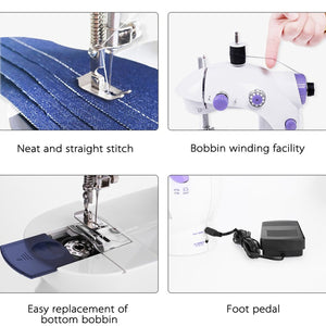 PremiumAV Home Tailoring Sewing Machine With Extension Table Set, Foot Pedal, Adapter Mini Electric Silai Machine, Portable Stitching Machine/Tailorin - PremiumAV