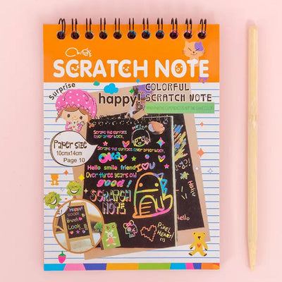 Crafts Rainbow Art Scratch Paper Book (10 Pages, Pack of 1)