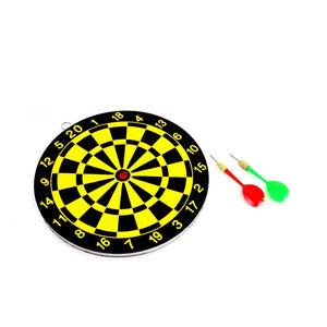 PremiumAV Small Dart Board with 2 Darts Set for Kids Children. Indoor Sports Games Board Game Dart Board Game.