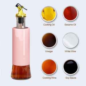 PremiumAV Olive Oil Dispenser  Leakproof Glass Bottle with Non-Drip Spout for Kitchen & Cooking (300 ML)  - PremiumAV