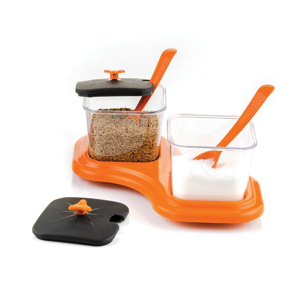 PremiumAV PremiumAV 2-Piece Dining Stand with Pickle Jar, Spice Tray & Spoons –  