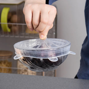 PremiumAV Silicone Stretch Lids, Microwave & Freezer Safe Food Covers (6 Pcs Set /95 Gm )  - PremiumAV