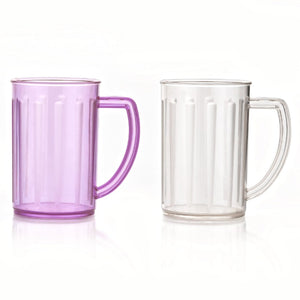 PremiumAV Stylish Juice Glass With Handle, Water Glass, Beer Glass, Milk Shake Glass, Multipurpose Glass Plastic Beer Mug, Unbreakable Beer Tasting Gl  - PremiumAV