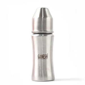 Ganesh Stainless Steel Baby Feeding Bottle, Milk Bottle for New Born / Infants / Toddler Up to 3 Years, BFA Free (250 ML Approx)