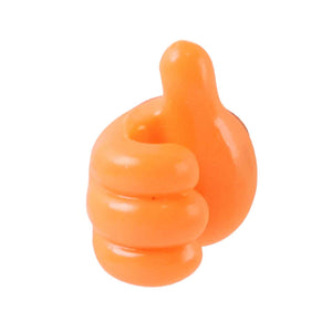 Orange Multifunctional Multi functional Hand Shape Wall Clip Hanger Keys Cable Holder