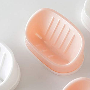PremiumAV PremiumAV Soap Container, Soap Box Household Kitchen and Bathroom Can Use PP Material Drain Box Double Soap Dish, for Bathroom Shower Home Outdoor Cam 