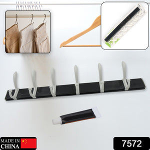 PremiumAV Cloth hanger, Wall Door Hooks Rail for Hanging Clothes for Hanging Hook Rack Rail, Extra Long Coat Hanger Wall Mount for Clothes, Jacket, Ha  - PremiumAV