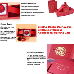 Christmas Gifts for Women Rose Ring Box Jewellery Box Eternal Rose Necklaces Box Wedding Valentine's Day