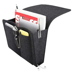 PremiumAV Flat Bedside Caddy, Bed Side Pocket Storage Organizer Bag with 5 Pockets (1 Pc) - PremiumAV