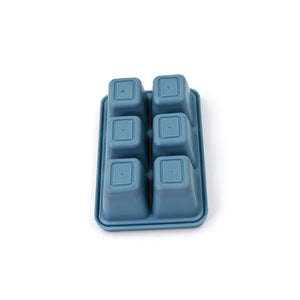 PremiumAV 6 Grid Silicone Ice Tray Used In All Kinds Of Places Like Household Kitchens For Making Ice From Water And Various Things And All With Color - PremiumAV