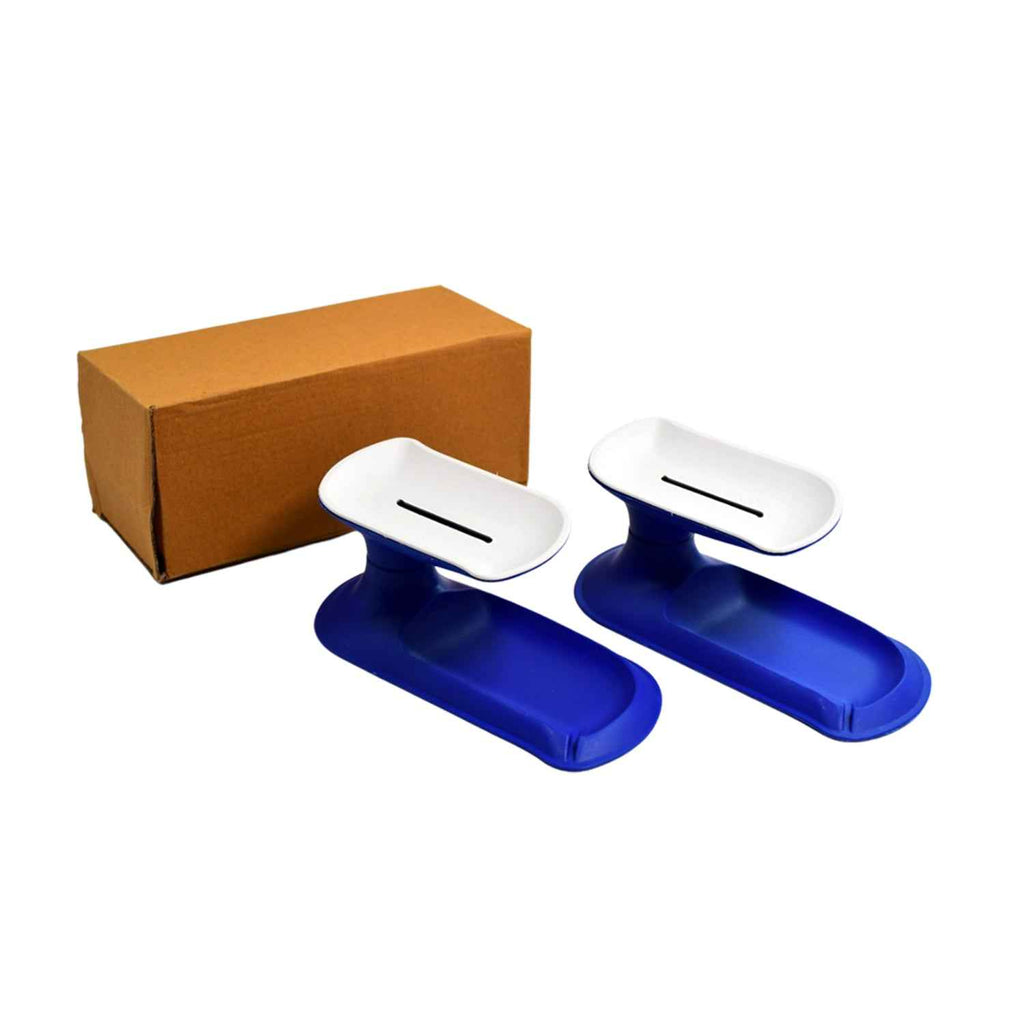 PremiumAV Plastic Double Layer Soap Dish Holder| Decorative Storage Holder Box for Bathroom, Kitchen, Easy Cleaning ,Soap Saver.
