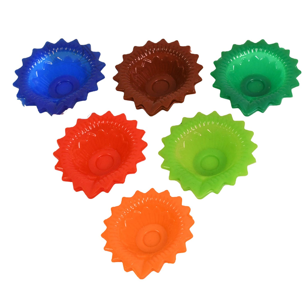 PremiumAV PremiumAV Silicone Diya for Diwali Attractive Design Colourful Diya Combo (6 Pcs Set) –  
