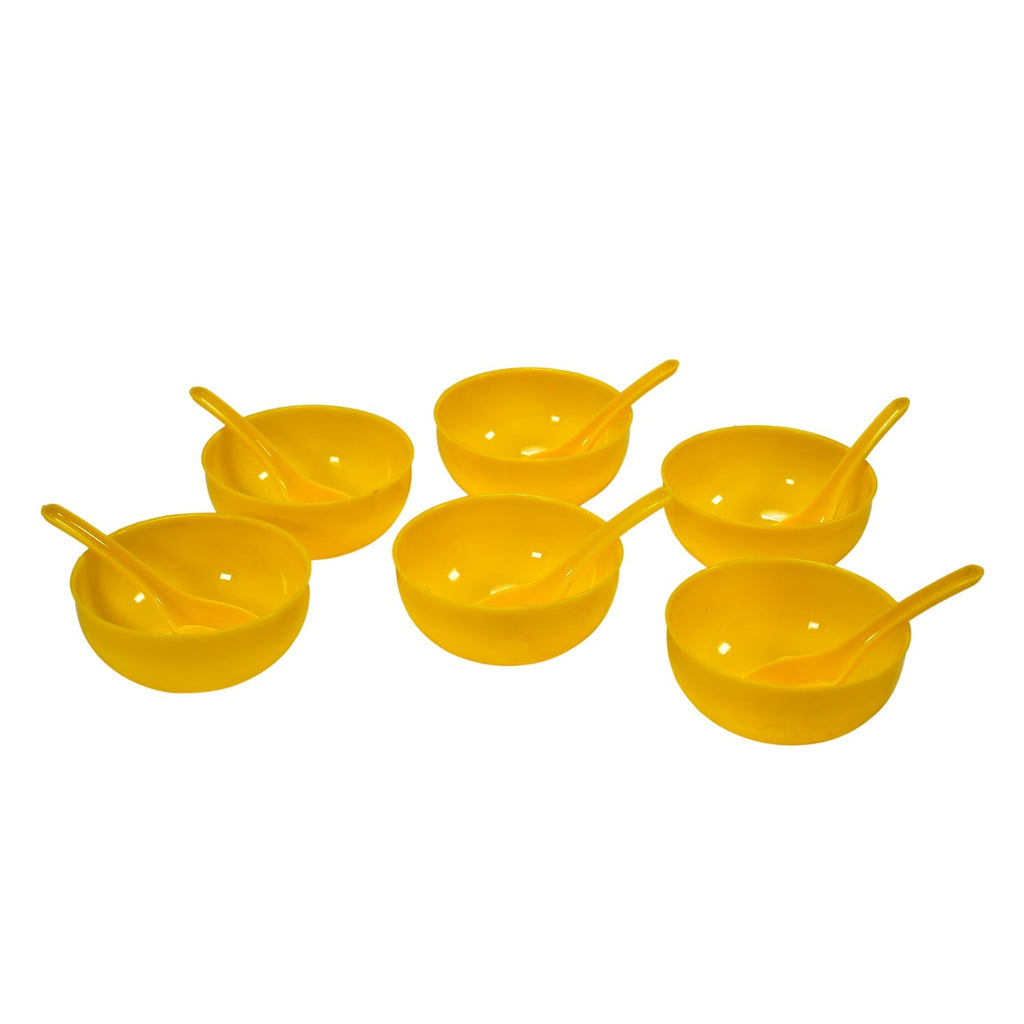 PremiumAV PremiumAV Plastic Soup Bowl & Spoon Set for Kitchen (6-Pcs) –  