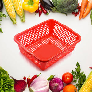PremiumAV PremiumAV Multipurpose Drain Basket Shelves Fruit and Vegetable Washing Basket Rectangular Plastic Kitchen Sink Water Filter Basket (1Pc) –  