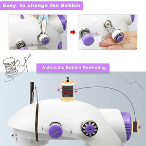 PremiumAV Home Tailoring Sewing Machine With Extension Table Set, Foot Pedal, Adapter Mini Electric Silai Machine, Portable Stitching Machine/Tailorin - PremiumAV