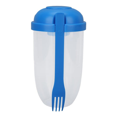 PremiumAV Fruit and Vegetable Salad Cups Easy Clean Salad Mixing Cup for Business People for Business Travel (1Pc)