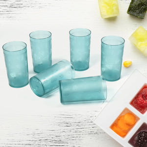 PremiumAV PremiumAV Round Plastic Water Glass Juice Beer Wine Plastic Unbreakable Transparent Glass Set ( 300ml 6pc ) –  