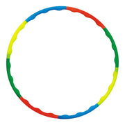 Vibrant interlocking hula hoop for engaging fitness workouts.