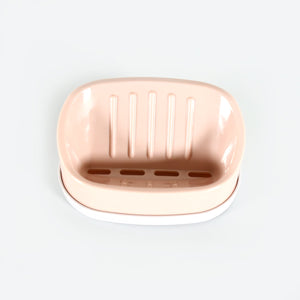 PremiumAV Soap Container, Soap Box Household Kitchen and Bathroom Can Use PP Material Drain Box Double Soap Dish, for Bathroom Shower Home Outdoor Cam  - PremiumAV