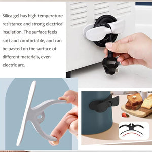PremiumAV Power Plug Holder Organizer for Appliances Tidy Cord Winder Cable Organizer Self Adhesive Wire Wrap Holder for Coffee Maker Pressure Etc (1  - PremiumAV