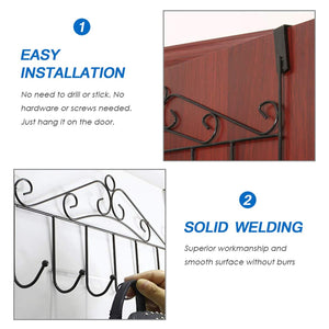PremiumAV Over The Door Hanger Rack 7 Hooks Decorative Ognazier Hook (1 Pc) - PremiumAV