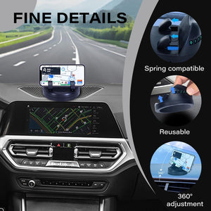 PremiumAV 2 in 1 Car Anti-Slip Mat, Phone Holder Non Slip Sticky Phone Mount Holder (1 Set) - PremiumAV